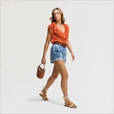 V-Neck Ruffle Tank