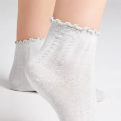 3 Pack Cotton Blend Pointelle Midanklet