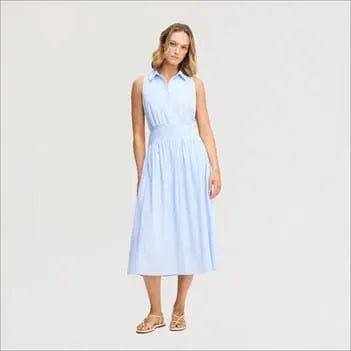 Striped Shirt Maxi Dress