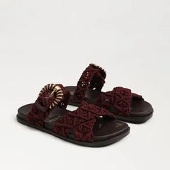 Lucy Woven Slip On Buckle Sandal