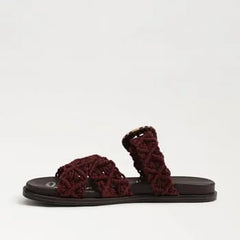 Lucy Woven Slip On Buckle Sandal